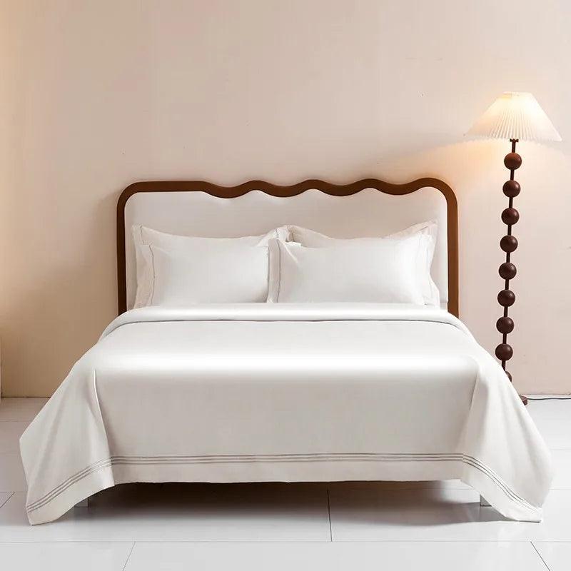 Egyptian Cotton Duvet Set with Embroidery Border - Bedroom Bliss